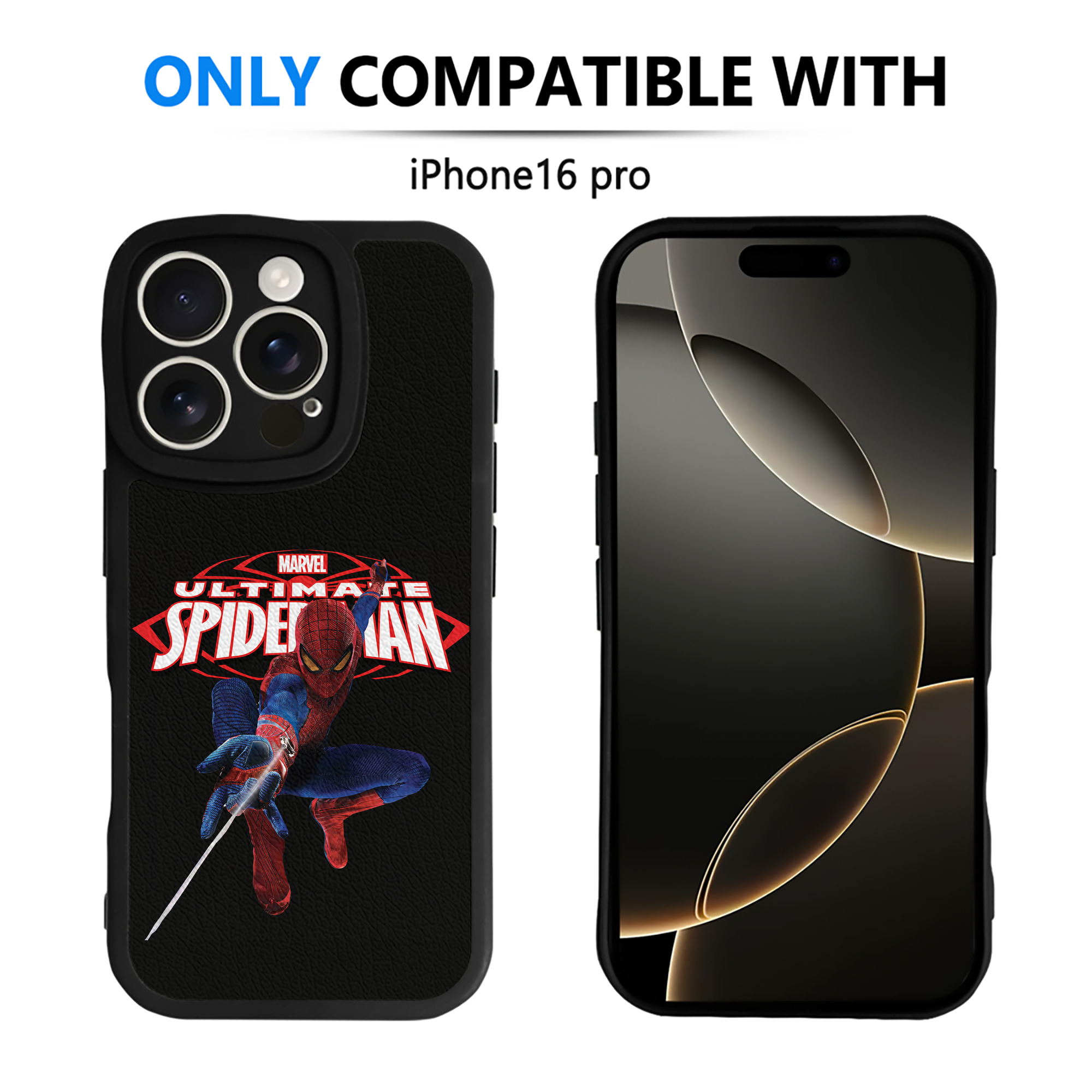 Spider Man スパイダーマン 【iPhone 16シリーズ対応】シリコンスマホケース（レザー調） 材質：シリコン